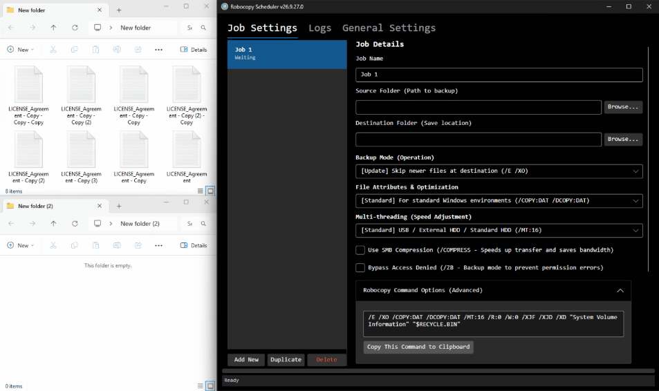 Robocopy Scheduler Demo Animation