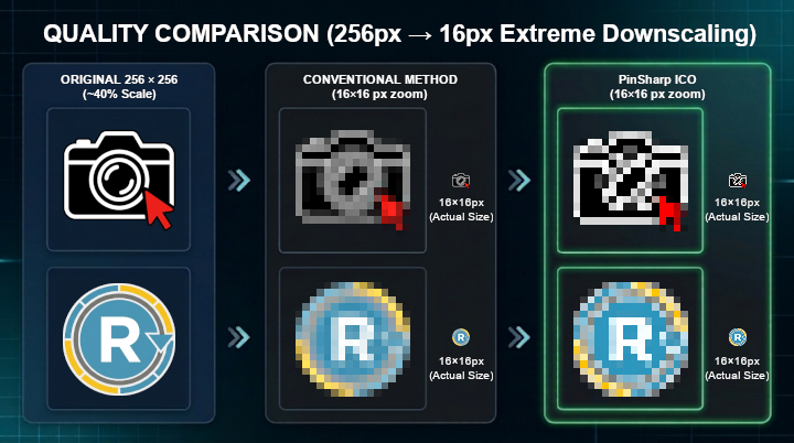 Quality Comparison with Standard Downscaling